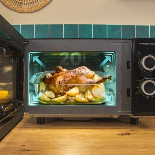 Microondas Cecotec Proclean 3130 20L 700W con Grill 800W 6 Niveles 3DWave