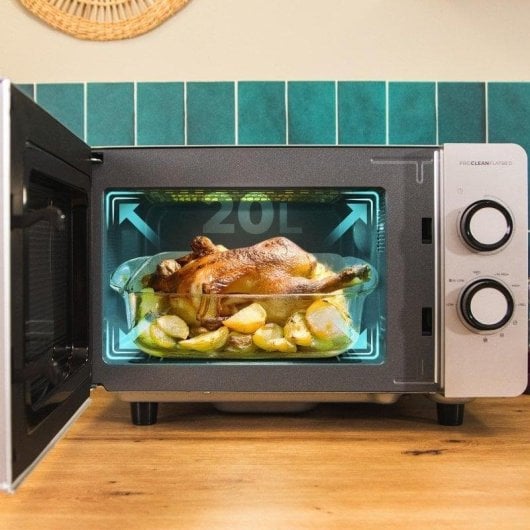 Mikrowelle Cecotec Proclean 3160 Flatbed 20L 700W Grill 3DWave Ready2Clean
