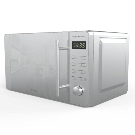 Microondas Cecotec Proclean 5120 20L 700W Mirror Door Grill Halógeno Digital Cavidad Plana