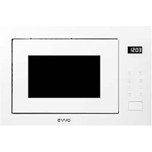 Microondas EVVO Mi45 Glass Wh 25L 1200W Grill Display Digital Cristal Blanco