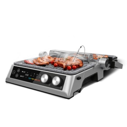 Elektrogrill Cecotec Rock'n'Grill Bistro 2400W Smokeless Edelstahl LED-Sonde