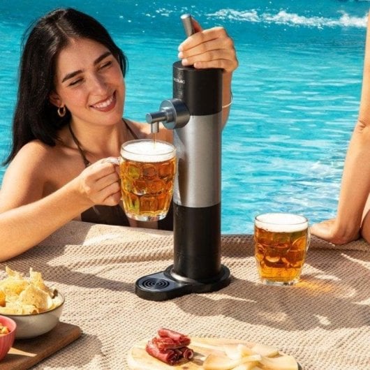 Bierdispenser Cecotec BeerFlow 500 Tragbar Kompatibel mit Dosen und Flaschen Steuerung Schaum