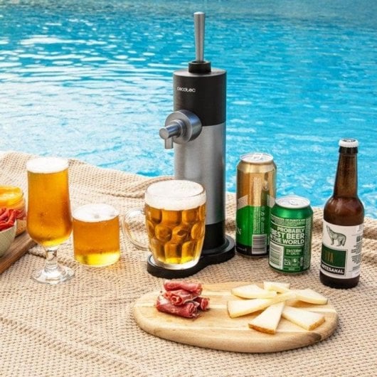 Bierdispenser Cecotec BeerFlow 500 Tragbar Kompatibel mit Dosen und Flaschen Steuerung Schaum