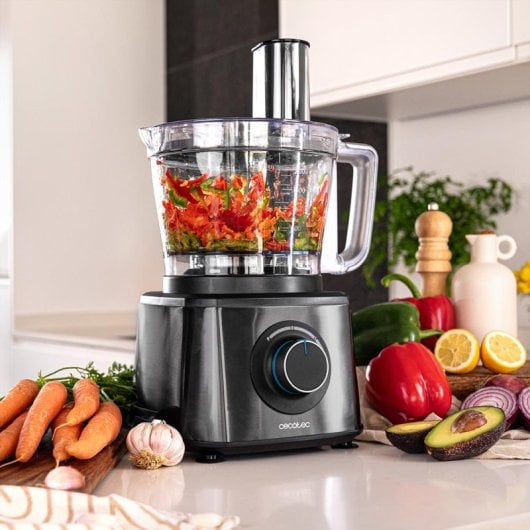 Procesador de alimentos Cecotec Paprika 2000 2000W acero inoxidable 3,5L 2 velocidades Pulse