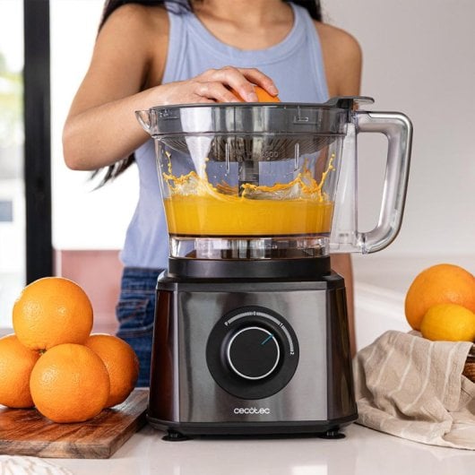 Procesador de alimentos Cecotec Paprika 2000 2000W acero inoxidable 3,5L 2 velocidades Pulse