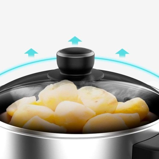 Vapeur électrique Cecotec Vapovita SteelPot 1300W 10L Inox 3 récipients
