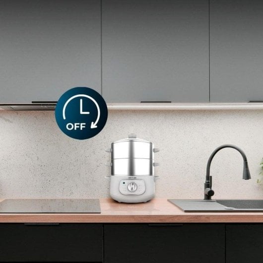 Vaporizador Cecotec Vapovita SteelPot 1300W 10L Inox 3 Recipientes