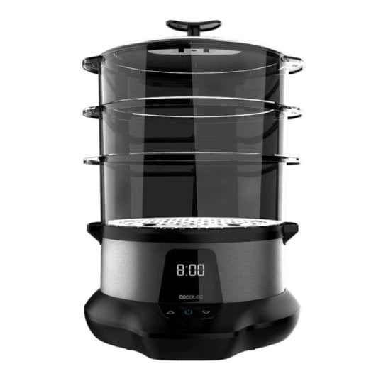 Vaporera Cecotec Vapovita 3000 Pro 1000W Control Digital 1L Capacidad Acero Inoxidable