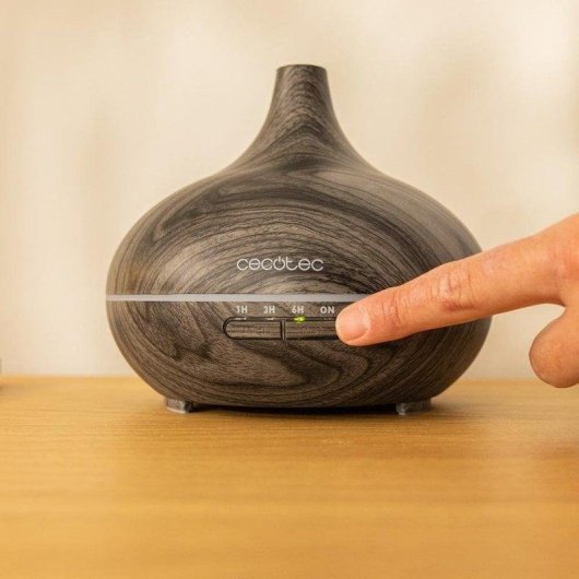 Humidificador Cecotec Pure Aroma 300 Yin Grey ultrasónico 300ml 7 colores LED temporizador