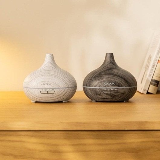 Humidificador Cecotec Pure Aroma 300 Yin Grey ultrasónico 300ml 7 colores LED temporizador