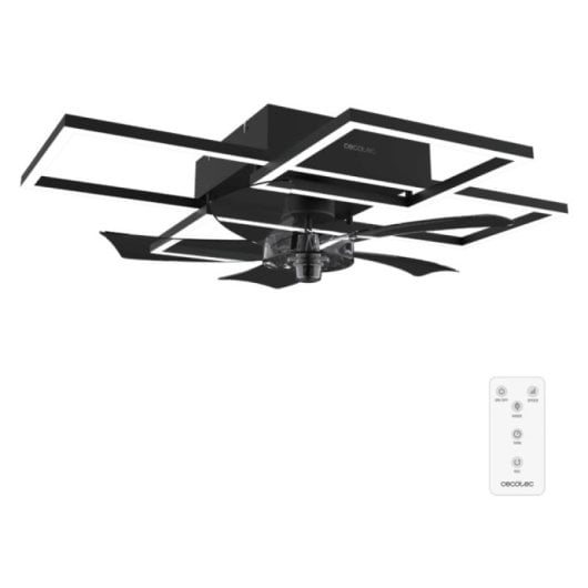 Ventilatore da soffitto Cecotec EnergySilence LampAero 690 FlowLight con luce e telecomando 20W Nero
