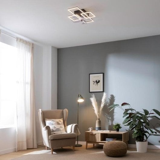 Ventilatore da soffitto Cecotec EnergySilence LampAero 690 FlowLight con luce e telecomando 20W Nero