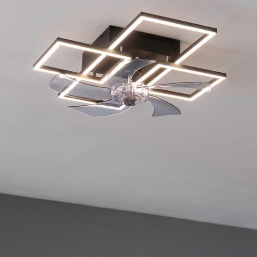 Ventilatore da soffitto Cecotec EnergySilence LampAero 690 FlowLight con luce e telecomando 20W Nero