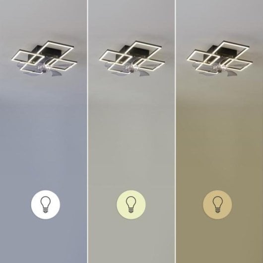 Ventilatore da soffitto Cecotec EnergySilence LampAero 690 FlowLight con luce e telecomando 20W Nero