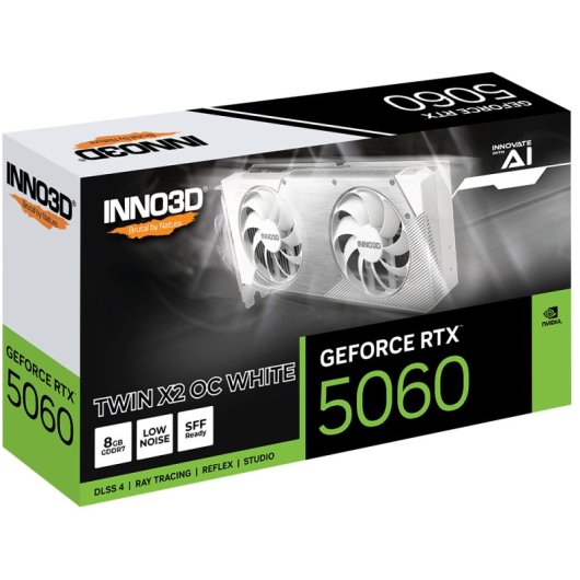 Inno3D GeForce RTX 5060 TWIN X2 OC WHITE 8GB GDDR7 Reflex 2 RTX AI DLSS4