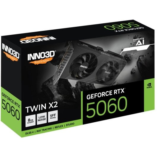 Inno3D GeForce RTX 5060 TWIN X2 8GB GDDR7 Reflex 2 RTX AI DLSS4