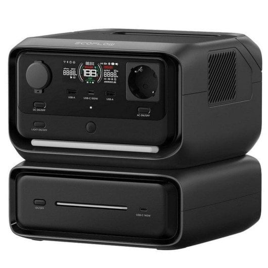 Station d’energie EcoFlow River 3 Max 572Wh 2 ports AC 3 ports USB Batterie LiFePO4 Écran LCD Compatible solaire