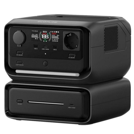 EcoFlow River 3 Max Tragbares Kraftwerk 572Wh 600W Schwarz