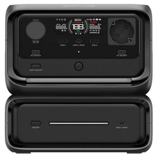 Station d’energie EcoFlow River 3 Max 572Wh 2 ports AC 3 ports USB Batterie LiFePO4 Écran LCD Compatible solaire