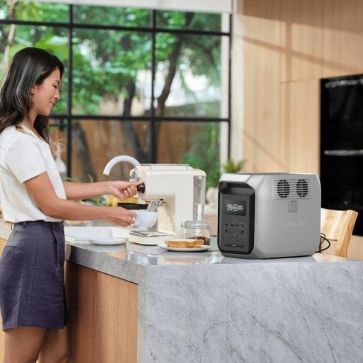 Energie-Station EcoFlow DELTA 3 1536Wh 4 AC 2 DC 6 USB LiFePO4 LCD-Bildschirm Solarladekompatibel