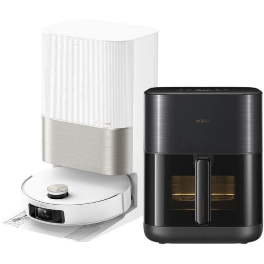 Dreame Roboterstaubsauger X50 Ultra Complete Weiß + Dreame Mova Luftfritteuse Aerochef FD10 Pro