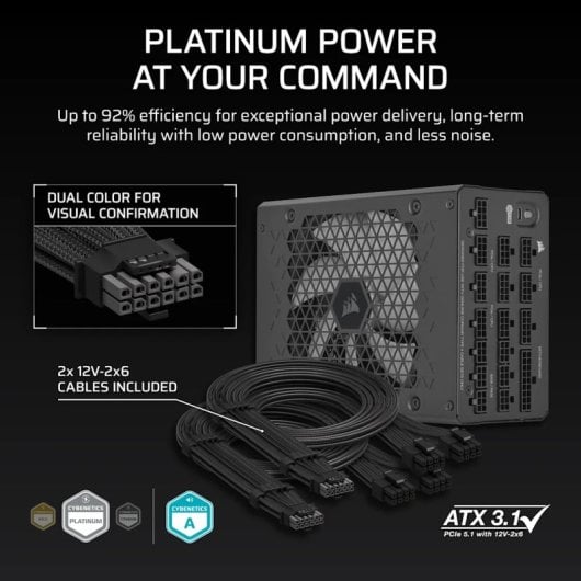 Corsair HXi Series HX1500i ATX 3.1 PCIe 5.1 1500W 80 Plus Platinum Modular
