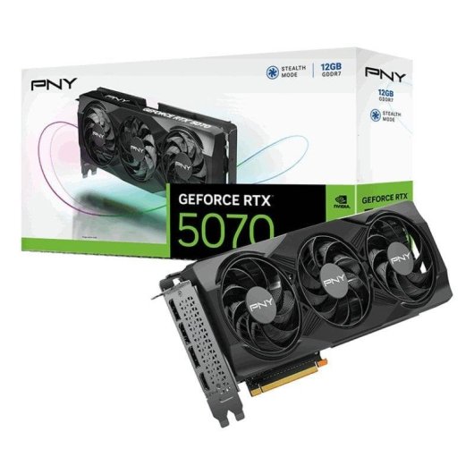 Carte Graphique PNY GeForce RTX 5070 Triple Fan 12GB GDDR7 Reflex 2 RTX AI DLSS4