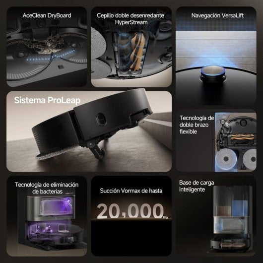Dreame Robot Aspirador X50 Ultra Complete Preto + Dreame Mova Fritadeira a Ar Aerochef FD10 Pro