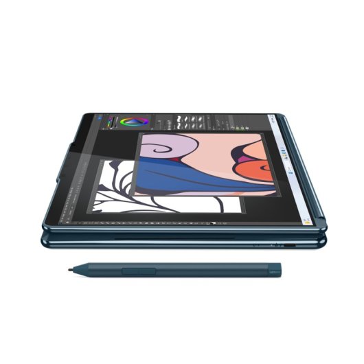 Lenovo Yoga Book 9 13IMU9 Intel Core Ultra 7 155U Hybride (2-en-1) 33,8 cm (13.3") Écran tactile 2.8K 32 Go LPDDR5x-SDRAM 1 To SSD Wi-Fi 6E (802.11ax) Windows 11 Home Italien Bleu
