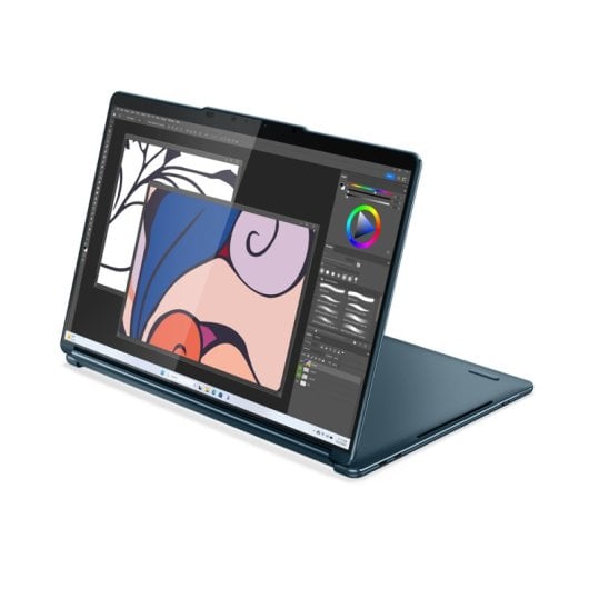 Lenovo Yoga Book 9 13IMU9 Intel Core Ultra 7 155U Hybride (2-en-1) 33,8 cm (13.3") Écran tactile 2.8K 32 Go LPDDR5x-SDRAM 1 To SSD Wi-Fi 6E (802.11ax) Windows 11 Home Italien Bleu