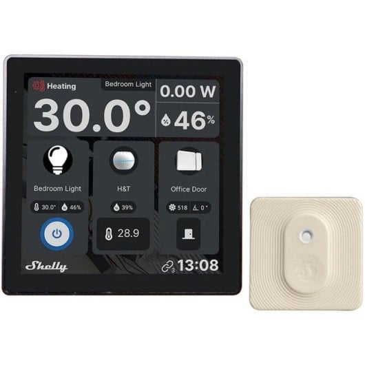 Temperatur- und Feuchtigkeitssensor Shelly Wall Display BLU H&T Wi-Fi Bluetooth Touchscreen