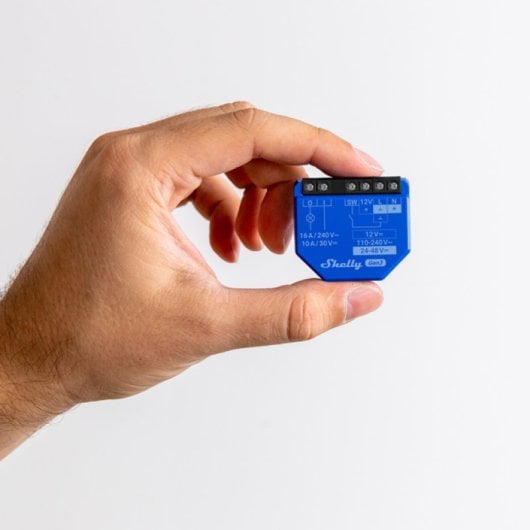 Interruptor inteligente Shelly 1 Gen3 Azul WiFi Bluetooth Alexa Google Asistente 1P Mate