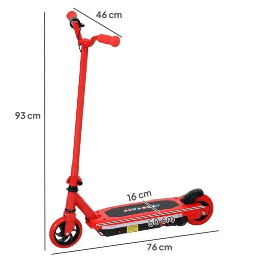 Aiyaplay Patinete Eléctrico Para Niños De 6-14 Años Max. 10 Km/h Rojo
