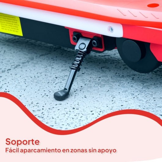 Aiyaplay Patinete Eléctrico Para Niños De 6-14 Años Max. 10 Km/h Rojo