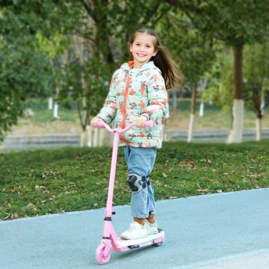 Aiyaplay Patinete Eléctrico Para Niños De 4-7 Años Max. 6 Km/h Rosa