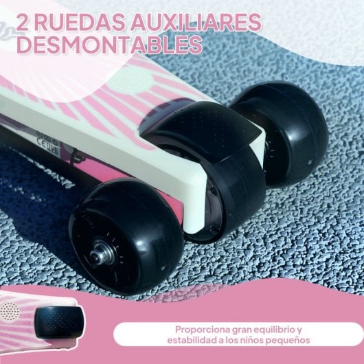 Aiyaplay Patinete Eléctrico Para Niños De 4-7 Años Max. 6 Km/h Rosa