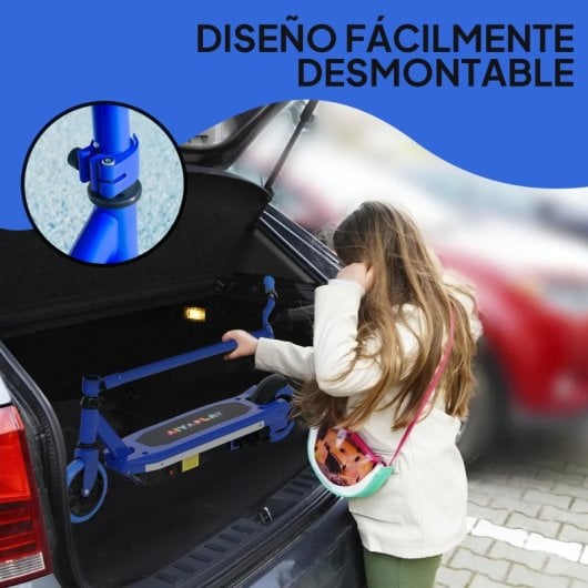 Aiyaplay Patinete Eléctrico Para Niños De 6-14 Años Max. 10 Km/h Azul