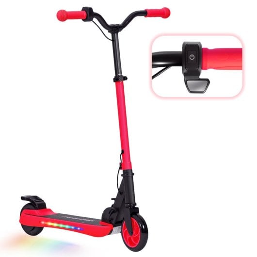 Sportnow Patinete Eléctrico Plegable Motor 120 W Autonomía 6 Km Max 10 Km/h Rojo