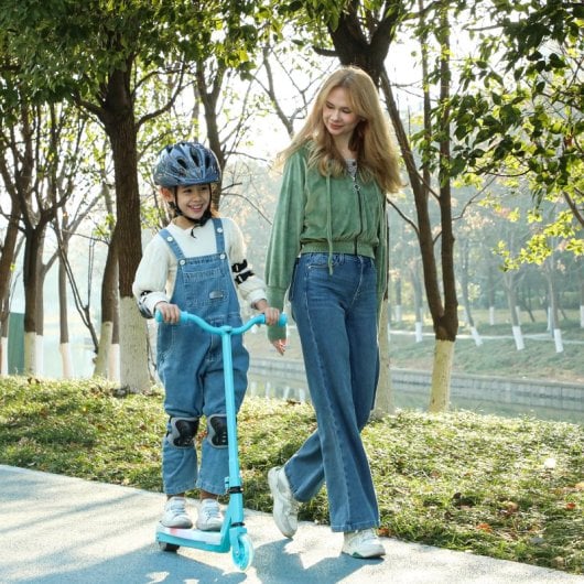 Aiyaplay Patinete Eléctrico Para Niños De 4-7 Años Max. 6 Km/h Azul