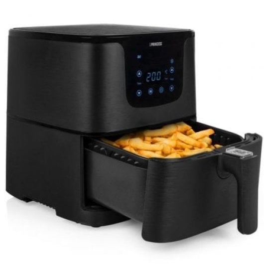 Princess 183014 Freidora Aire 1700W Capacidad 5.2L Pantalla Digital Negra