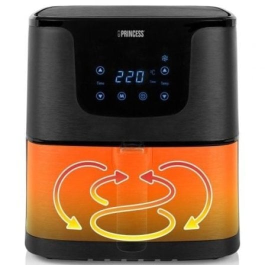 Princess 183014 Freidora Aire 1700W Capacidad 5.2L Pantalla Digital Negra