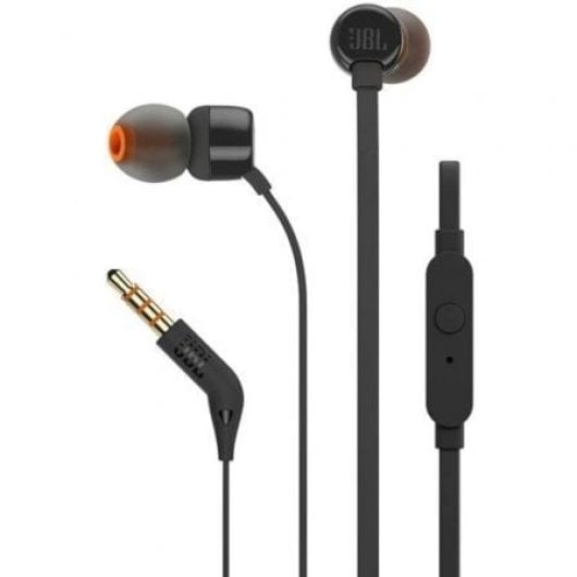Écouteurs intra-auriculaires JBL Tune 160 avec microphone jack 3,5 mm, noir