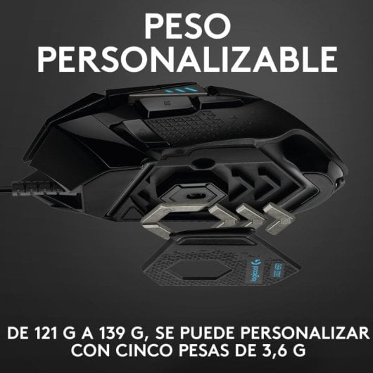 Logitech G502 Hero Ratón Gaming 25600DPI Negro