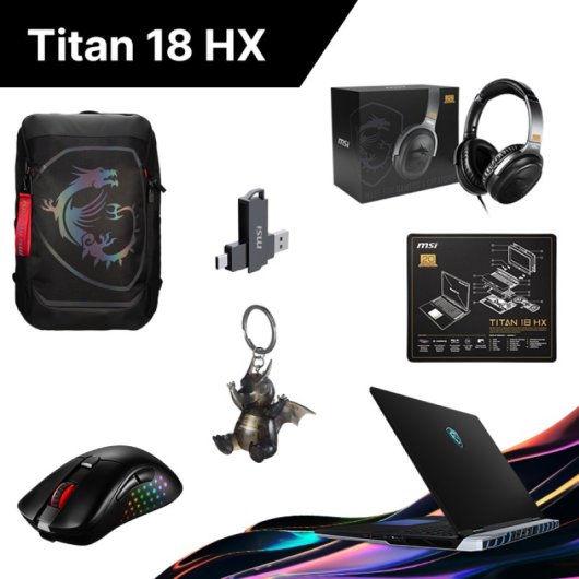 MSI Titan 18 HX A14VIG-293IT Intel® Core™ i9 i9-14900HX Laptop 45,7 cm (18") UHD+ 64 GB DDR5-SDRAM 2 TB SSD NVIDIA GeForce RTX 4090 Wi-Fi 7 (802.11be) Windows 11 Pro Schwarz