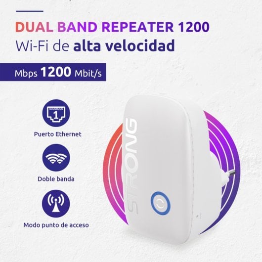 Strong Repeater 1200 WIFI5 Repetidor de Doble Banda 1200