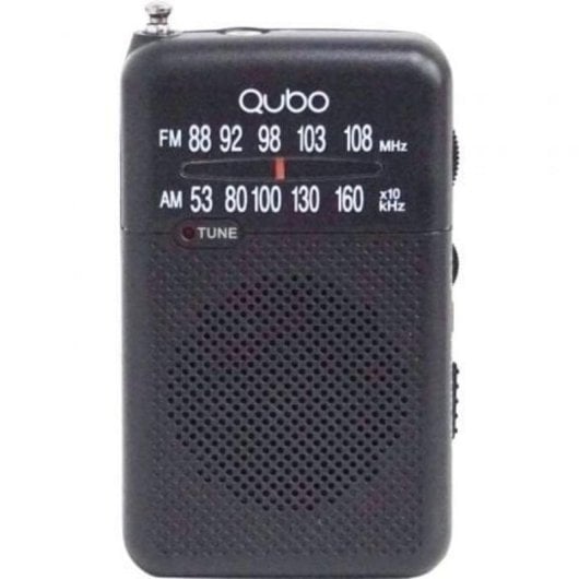 Radio Portatile AM/FM Qubo R-S1 Con Cuffie Incluse Nera