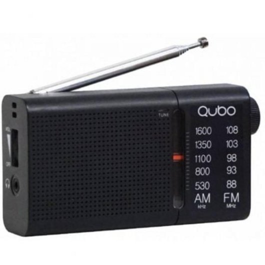 Qubo RS-2 Tragbare AM/FM Radio mit Kopfhörern und Batterien