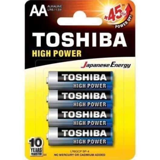 Toshiba High Power LR6 Pack 4 Pilas AA Alcalinas 1.5V