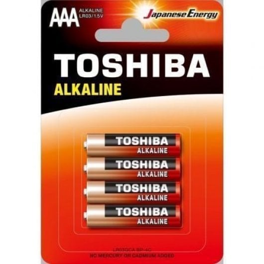 Lot de 4 piles alcalines AAA 1,5 V Toshiba LR03 594922