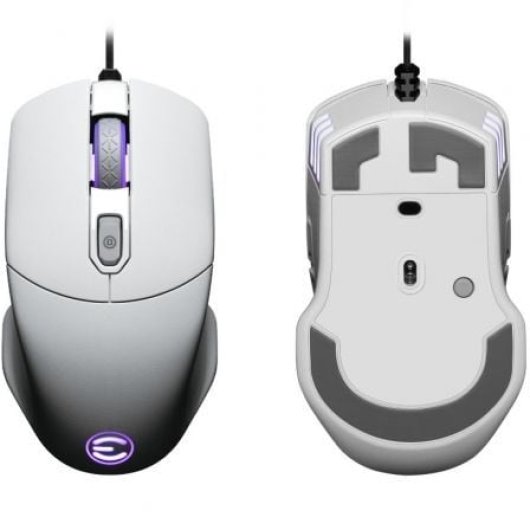 EVGA X12 Ratón Gaming Blanco 16000 DPI 8 Botones RGB Paracord